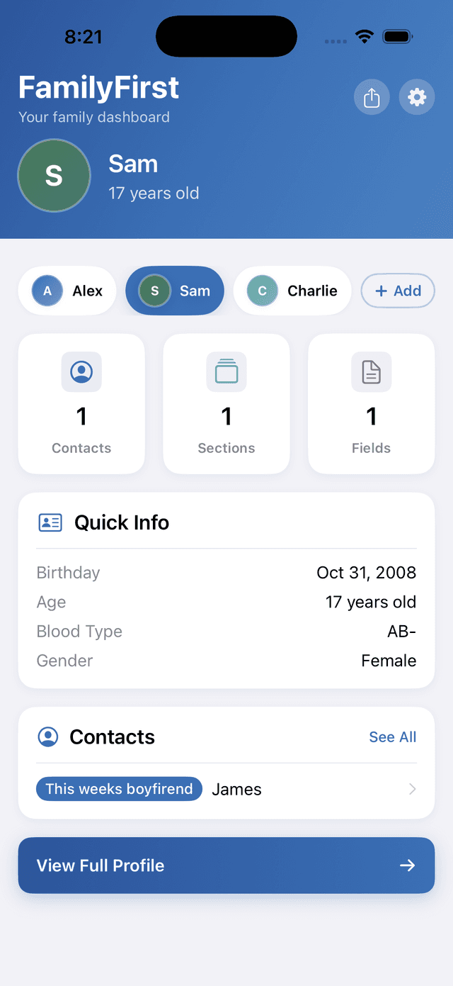 Family Dashboard